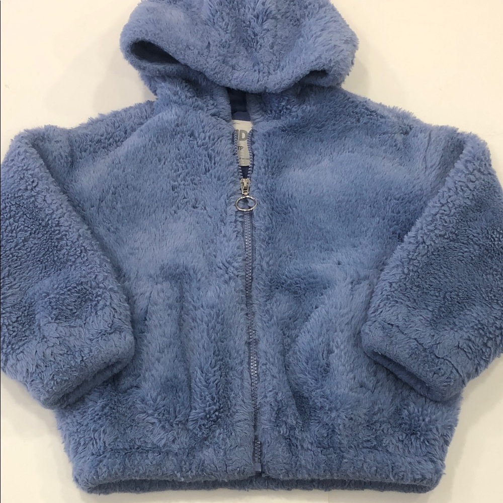 üKids Faux Fur Hooded Bomber Jacket – Girls’ XS (Fits 5–6 Years)
